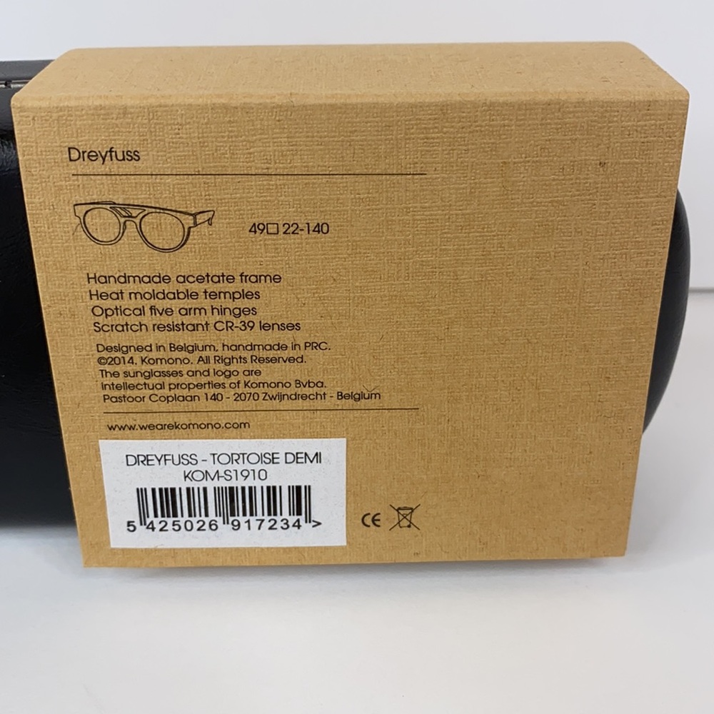 KOMONO Dreyfuss Tortoise Demi New Sunglasses round - Picture 10 of 15